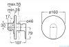 Roca Cala bateria prysznicowa podtynkowa Chrom A5A226EC00